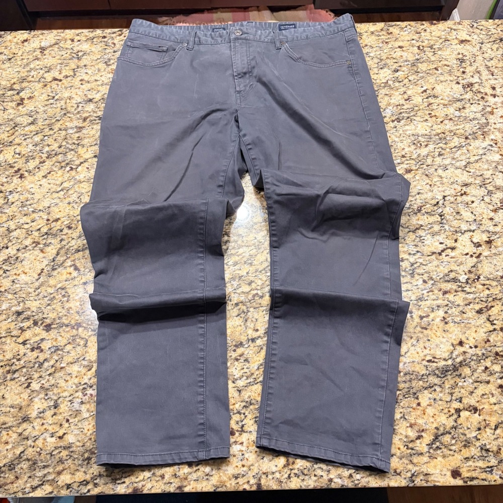 7 Diamonds Clifton Slim Straight Pants Mens 38x32 Gray Cotton Stretch Chino ws